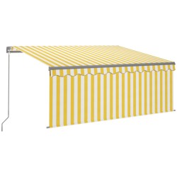 vidaXL Gelenkarmmarkise mit Rollo 3x2,5 m Gelb & Weiß  