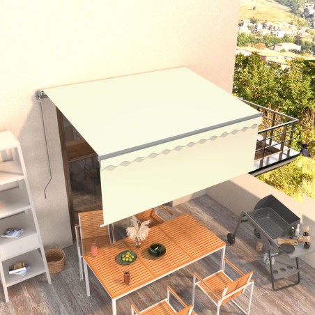 vidaXL Markise Manuell Einziehbar mit Rollo 3,5x2,5 m Creme