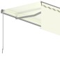vidaXL Markise Manuell Einziehbar mit Rollo 3,5x2,5 m Creme vidaXL Markise Manuell Einziehbar mit Rollo 3,5x2,5 m Creme