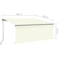 vidaXL Markise Manuell Einziehbar mit Rollo 3,5x2,5 m Creme vidaXL Markise Manuell Einziehbar mit Rollo 3,5x2,5 m Creme