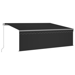 vidaXL Gelenkarmmarkise mit Rollo 4x3 m Anthrazit
