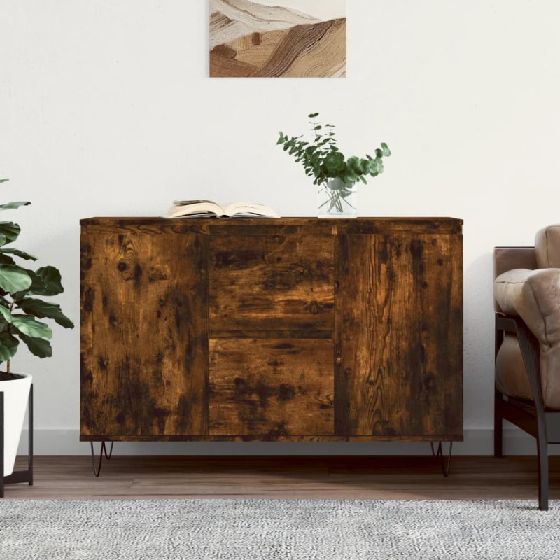 vidaXL Sideboard Räuchereiche 104x35x70 cm Holzwerkstoff vidaXL Sideboard Räuchereiche 104x35x70 cm Holzwerkstoff