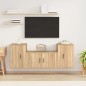 vidaXL 3-tlg. TV-Schrank-Set Sonoma-Eiche Holzwerkstoff vidaXL 3-tlg. TV-Schrank-Set Sonoma-Eiche Holzwerkstoff
