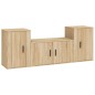 vidaXL 3-tlg. TV-Schrank-Set Sonoma-Eiche Holzwerkstoff vidaXL 3-tlg. TV-Schrank-Set Sonoma-Eiche Holzwerkstoff