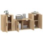 vidaXL 3-tlg. TV-Schrank-Set Sonoma-Eiche Holzwerkstoff vidaXL 3-tlg. TV-Schrank-Set Sonoma-Eiche Holzwerkstoff