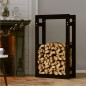 vidaXL Kaminholzregal Schwarz 60x25x100 cm Massivholz Kiefer vidaXL Kaminholzregal Schwarz 60x25x100 cm Massivholz Kiefer
