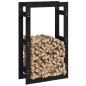 vidaXL Kaminholzregal Schwarz 60x25x100 cm Massivholz Kiefer vidaXL Kaminholzregal Schwarz 60x25x100 cm Massivholz Kiefer