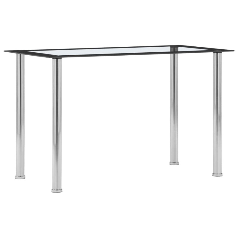 vidaXL Esstisch Schwarz und Transparent 120 x 60 x 75 cm Hartglas vidaXL Esstisch Schwarz und Transparent 120 x 60 x 75 cm Hartglas