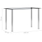 vidaXL Esstisch Schwarz und Transparent 120 x 60 x 75 cm Hartglas vidaXL Esstisch Schwarz und Transparent 120 x 60 x 75 cm Hartglas