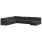 vidaXL 9-tlg. Garten-Lounge-Set mit Kissen Schwarz Poly Rattan vidaXL 9-tlg. Garten-Lounge-Set mit Kissen Schwarz Poly Rattan