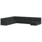 vidaXL 9-tlg. Garten-Lounge-Set mit Kissen Schwarz Poly Rattan vidaXL 9-tlg. Garten-Lounge-Set mit Kissen Schwarz Poly Rattan