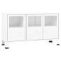 vidaXL Industrial Sideboard Weiß 105x35x62 cm Metall und Glas vidaXL Industrial Sideboard Weiß 105x35x62 cm Metall und Glas