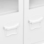 vidaXL Industrial Sideboard Weiß 105x35x62 cm Metall und Glas vidaXL Industrial Sideboard Weiß 105x35x62 cm Metall und Glas