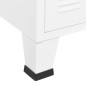 vidaXL Industrial Sideboard Weiß 105x35x62 cm Metall und Glas vidaXL Industrial Sideboard Weiß 105x35x62 cm Metall und Glas