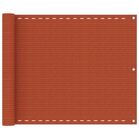 vidaXL Balkon-Sichtschutz Orange 75x400 cm HDPE