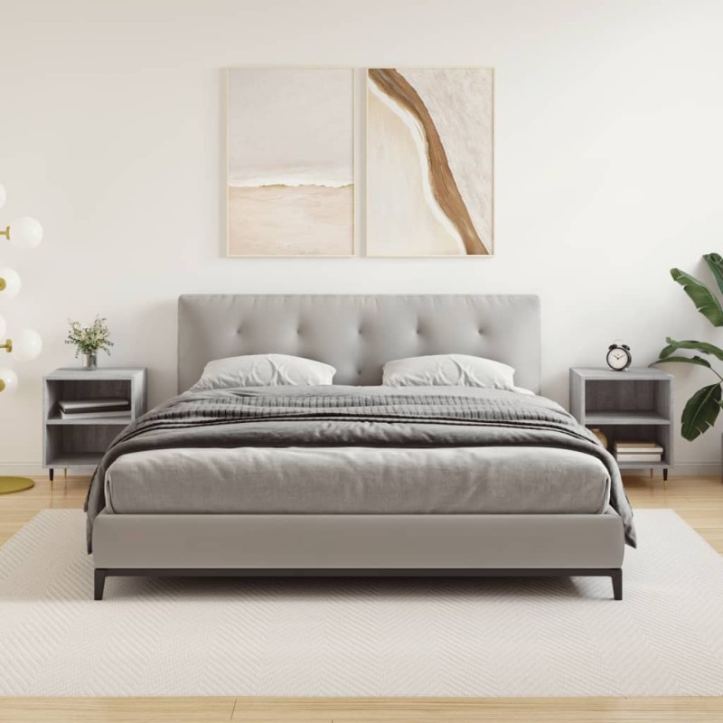 vidaXL Nachttische 2 Stk. Grau Sonoma 40x30x50 cm Holzwerkstoff vidaXL Nachttische 2 Stk. Grau Sonoma 40x30x50 cm Holzwerkstoff