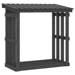 vidaXL Kaminholzregal Grau 108x64,5x109 cm Massivholz Kiefer