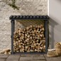 vidaXL Kaminholzregal Grau 108x64,5x109 cm Massivholz Kiefer vidaXL Kaminholzregal Grau 108x64,5x109 cm Massivholz Kiefer
