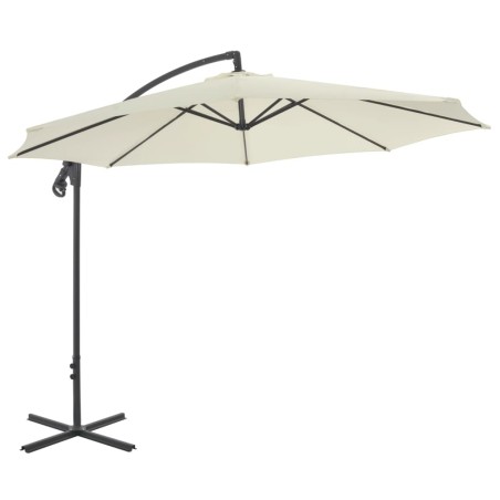 vidaXL Ampelschirm mit Stahlmast 300 cm Sand