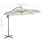 vidaXL Ampelschirm mit Stahlmast 300 cm Sand vidaXL Ampelschirm mit Stahlmast 300 cm Sand