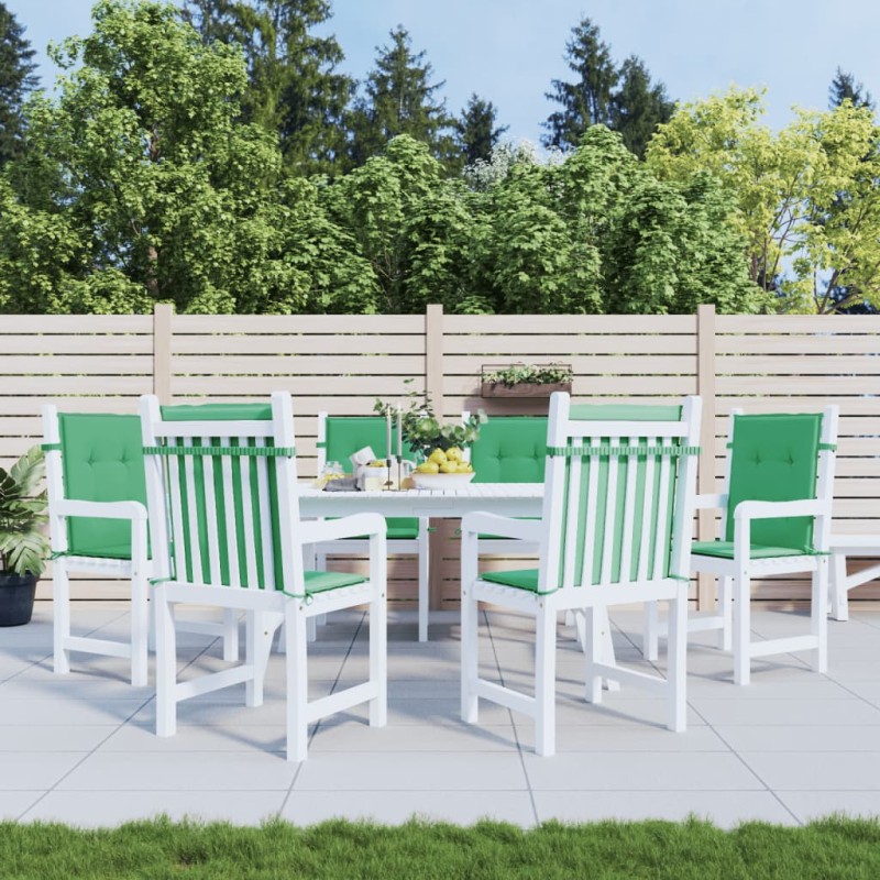 Gartenstuhlauflagen für Niedriglehner 6 Stk. Grün 100x50x3 cm Gartenstuhlauflagen für Niedriglehner 6 Stk. Grün 100x50x3 cm