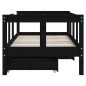 vidaXL Kinderbett mit Schubladen Schwarz 70x140 cm Massivholz Kiefer vidaXL Kinderbett mit Schubladen Schwarz 70x140 cm Massivholz Kiefer