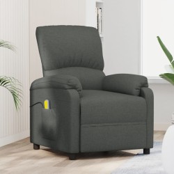 vidaXL Massagesessel Dunkelgrau Stoff