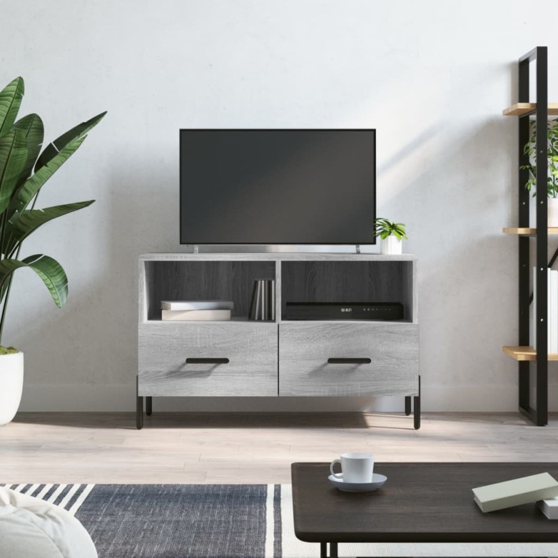 vidaXL TV-Schrank Grau Sonoma 80x36x50 cm Holzwerkstoff vidaXL TV-Schrank Grau Sonoma 80x36x50 cm Holzwerkstoff