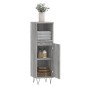 vidaXL Badschrank Grau Sonoma 30x30x100 cm Holzwerkstoff vidaXL Badschrank Grau Sonoma 30x30x100 cm Holzwerkstoff