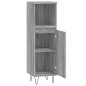 vidaXL Badschrank Grau Sonoma 30x30x100 cm Holzwerkstoff vidaXL Badschrank Grau Sonoma 30x30x100 cm Holzwerkstoff