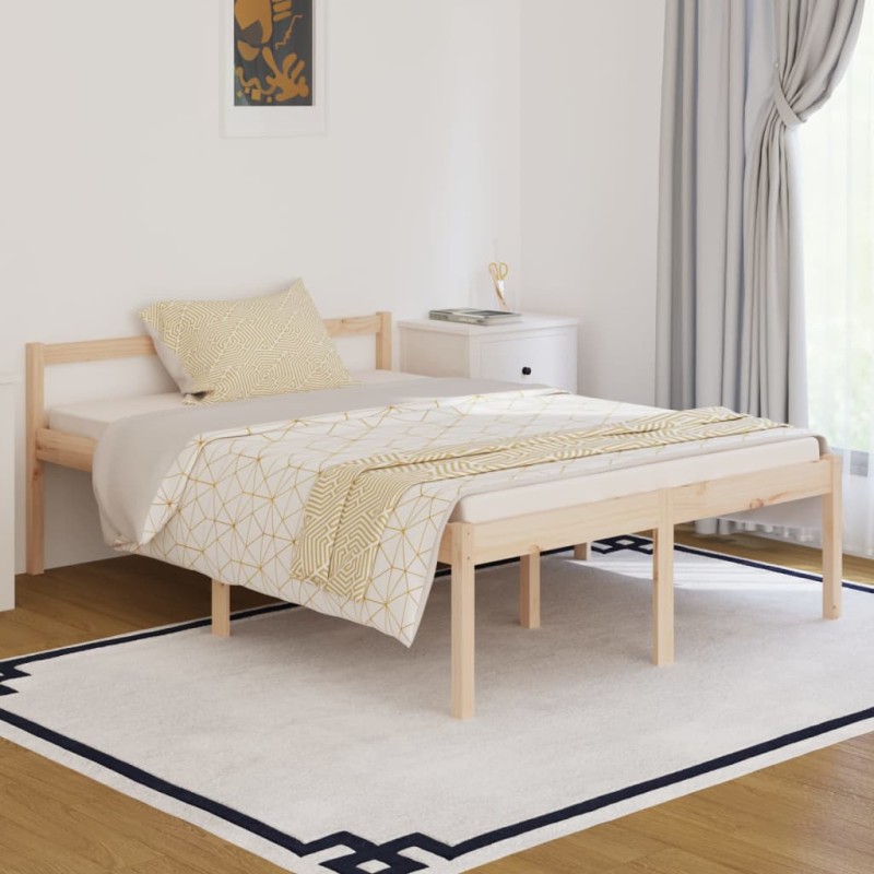 vidaXL Massivholzbett Kiefer 135x190 cm vidaXL Massivholzbett Kiefer 135x190 cm