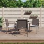 vidaXL 5-tlg. Garten-Essgruppe mit Kissen Poly Rattan und Stahl vidaXL 5-tlg. Garten-Essgruppe mit Kissen Poly Rattan und Stahl