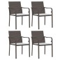 vidaXL 5-tlg. Garten-Essgruppe mit Kissen Poly Rattan und Stahl vidaXL 5-tlg. Garten-Essgruppe mit Kissen Poly Rattan und Stahl