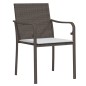 vidaXL 5-tlg. Garten-Essgruppe mit Kissen Poly Rattan und Stahl vidaXL 5-tlg. Garten-Essgruppe mit Kissen Poly Rattan und Stahl