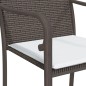 vidaXL 5-tlg. Garten-Essgruppe mit Kissen Poly Rattan und Stahl vidaXL 5-tlg. Garten-Essgruppe mit Kissen Poly Rattan und Stahl
