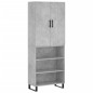 Highboard Betongrau 69,5x34x180 cm Holzwerkstoff Highboard Betongrau 69,5x34x180 cm Holzwerkstoff