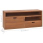 vidaXL TV-Schrank 90x30x40 cm Massivholz Teak vidaXL TV-Schrank 90x30x40 cm Massivholz Teak