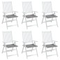 Gartenstuhl-Kissen 6 Stk. Grau 40x40x3 cm Oxford-Gewebe Gartenstuhl-Kissen 6 Stk. Grau 40x40x3 cm Oxford-Gewebe