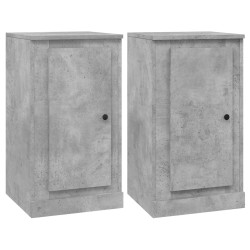 vidaXL Sideboards 2 Stk. Betongrau 37,5x35,5x67,5 cm Holzwerkstoff