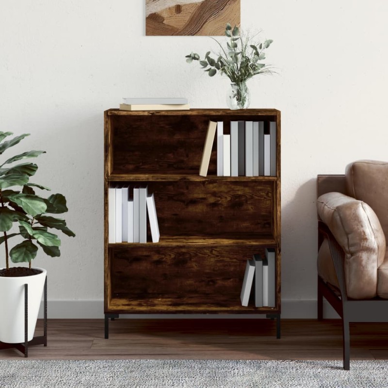 vidaXL Bücherregal Räuchereiche 69,5x32,5x90 cm Holzwerkstoff vidaXL Bücherregal Räuchereiche 69,5x32,5x90 cm Holzwerkstoff