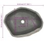 vidaXL Waschbecken Flussstein Oval 45-53 cm vidaXL Waschbecken Flussstein Oval 45-53 cm