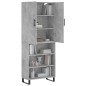 Highboard Betongrau 69,5x34x180 cm Holzwerkstoff Highboard Betongrau 69,5x34x180 cm Holzwerkstoff