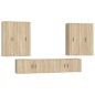 vidaXL 6-tlg. TV-Schrank-Set Sonoma-Eiche Holzwerkstoff vidaXL 6-tlg. TV-Schrank-Set Sonoma-Eiche Holzwerkstoff