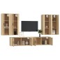 vidaXL 6-tlg. TV-Schrank-Set Sonoma-Eiche Holzwerkstoff vidaXL 6-tlg. TV-Schrank-Set Sonoma-Eiche Holzwerkstoff
