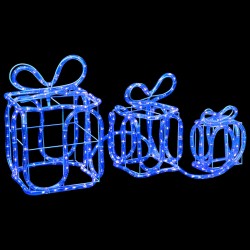 vidaXL Weihnachtsdekoration Geschenkboxen mit 180 LEDs Indoor Outdoor