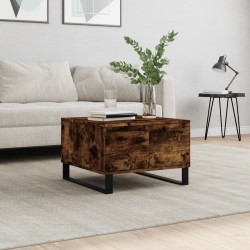 vidaXL Couchtisch Räuchereiche 55x55x36,5 cm Holzwerkstoff