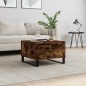 vidaXL Couchtisch Räuchereiche 55x55x36,5 cm Holzwerkstoff