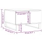 vidaXL Couchtisch Räuchereiche 55x55x36,5 cm Holzwerkstoff