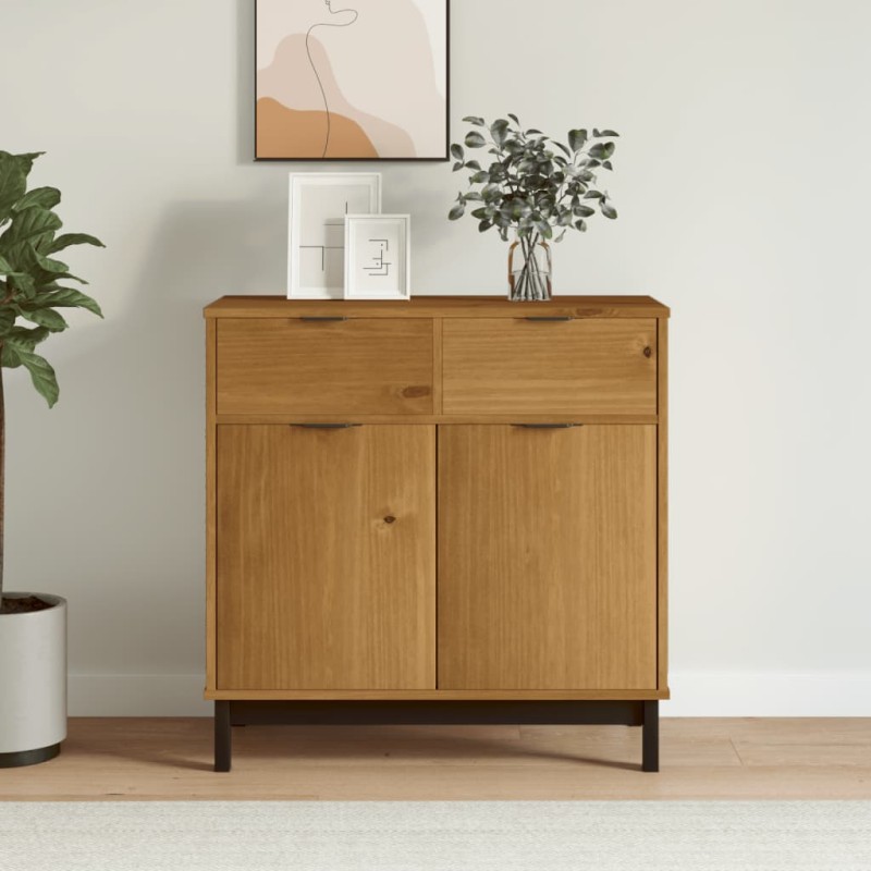 vidaXL Sideboard FLAM 80x40x80 cm Massivholz Kiefer vidaXL Sideboard FLAM 80x40x80 cm Massivholz Kiefer
