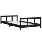 vidaXL Kinderbett Schwarz 90x190 cm Massivholz Kiefer vidaXL Kinderbett Schwarz 90x190 cm Massivholz Kiefer